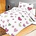 Love2Sleep COT BED DUVET COVER WITH PILLOWCASE- SUPERIOR NATURAL COTTON RICH 120 X 150 CM - BABY HEART