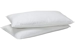 Pikolin Home - Pack 2 Almohadas de Plumón y Pluma (30% Plumón) - Doble Funda de Algodón, Transpirable, Suave, Firmeza Baja, para dormir boca abajo