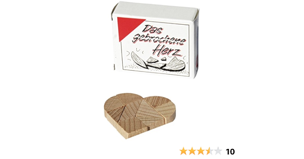 Toys For All Das Gebrochene Herz Mini Holz Puzzle Knobelspiel Geduldspiel Klassiker Minipuzzle Amazon De Spielzeug