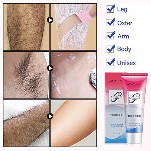 Weicici Body Mild Hair Removal Cream Painless Depilatory Cream for Armpits, Arms and Legs