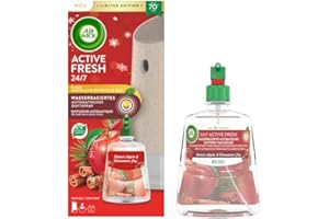 Air Wick Active Fresh Wasserbasiertes Automatisches Duftspray Starter Set Baked Apple & Cinnamon Joy & 228ml Nachfüller Baked Apple & Cinnamon Joy