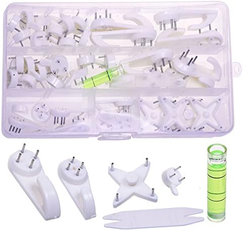 39 PACK Invisible Hardwall Drywall Hanger Hooks Multi Function Non-Trace Hanging Hooks for Picture Mirror Clock Wedding Photos