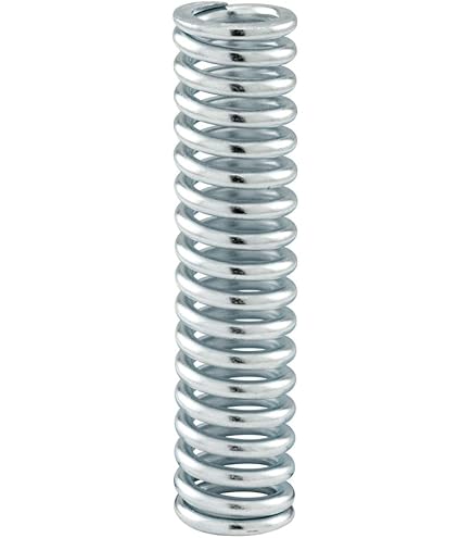 Prime-Line SP 9703 Compression Spring, Spring Steel Construction, Nickel-Plated Finish, 0.041 GA X 3/8 In. X 1-1/8 In. (4 Pack