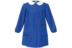 siggi grembiule scuola elementare bambina bianco nero blu bottoni