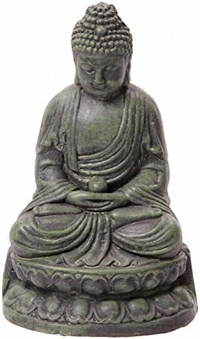 Meditating Green 21 cm Weathered Effect Thai Buddha Figurine Ornament