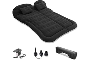 Ergocar Colchoneta Colchon SUV MPV Inchable Colchón Camping Cama Inflable Plegable del Coche para Camping, Senderismo, Piscina, Playa, Viajar (Negro)