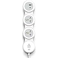 GM G-Hoop 3+1 Spike Guard, Compact Extension Board with USB-A & Type-C Port, Stylish Power Strip with Master Switch, LED Indicator & 1.8M Cable, Universal Sockets for Everyday Gadgets, Travel-friendly