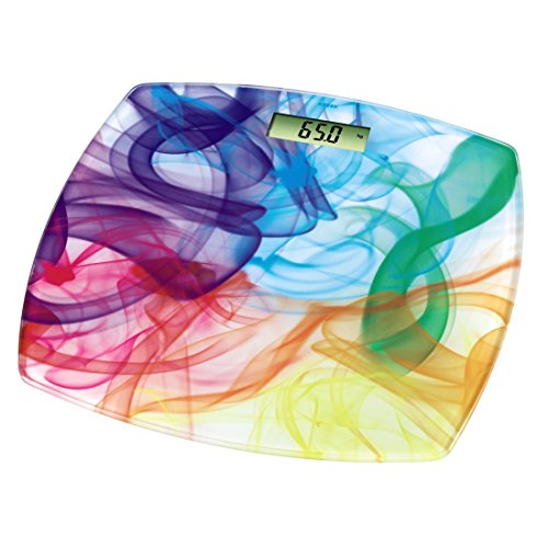Xavax Digitale Personenwaage für Körpergewicht, Farbenfrohes Design, Varinja, Bunt