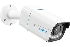 Reolink 4K Caméra de Surveillance Extérieure PoE avec Zoom Optique 5X, Vision Nocturne en Couleur, Audio Bidirectionnel, Détection de Personne/Véhicule, Alerte de Mouvement, Time-Lapse, RLC-811A