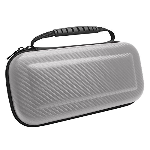 Preisvergleich Produktbild Cyond Tragetasche [Kohlefaser] -Fall, tragbare [kratzfeste] [quetschende] Aufbewahrungstasche Reisetasche für Nintendo Switch (Grau)