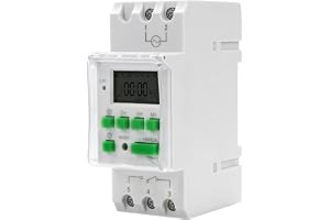 DEWIN DIN-skenans tidsbrytare, digital timeromkopplare veckovis programmerbar elektronisk timer med återställning (DC 24V)