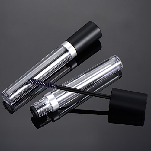 Mudder 2 Stück 7,5 ml Mascara Leerrohr Wimpertusche Rohr und 2 Stück 7 ml Leer Eyeliner Fläschchen Flasch mit Gummieinlagen - 2