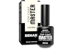 BENAIL PROFESSIONAL Benail Top Coat Master 15ml | Top Coat Senza Dispersione, HEMA Free, TPO Free, Extra Lucido, Autolivellante, Smalto Gel Unghie UV, Ricostruzione Gel Acrygel Acrilico. Made in Italy