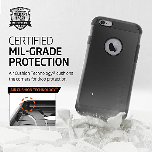 iPhone 6S Case, SpigenÂ® [Tough Armor] iPhone 6 Case with Extreme Heavy Duty Protection and Air Cushion Techonology for iPhone 6/6S - Black