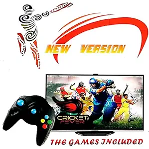 meesa tv video games 98000 8 bit games / cricket edition/ battery required/ compatible with led, lcd, crt tv present gift for kids-Black