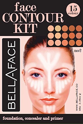 BellaFace Face Contour Kit & Highlighter Makeup Kit 15 Colour Cream Concealer Palette #02