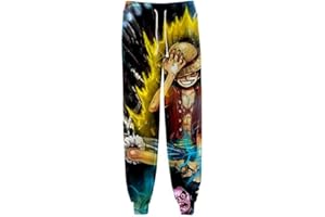 WANHONGYUE Anime One Piece Monkey D Luffy 3D Gedruckt Sweatpants Jogginghose Cosplay Kostüm Sporthosen Trousers Trainingsanzug