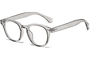 LHSDMOAT Occhiali Anti Luce Blu Uomo e Donna - Modello Rotondo Stile Depp con Filtro Protezione 100% - Ideali per Computer, Gaming e Lavoro al PC - Blocco Luce Blu