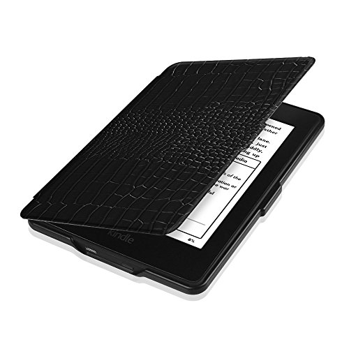 Fintie Kindle Paperwhite Hülle – Die dünnste und leichteste Smartshell Case Schutzhülle Tasche mit auto Sleep / Wake für den neuen Kindle Paperwhite 2016 (mit 300 ppi-Display, 6 Zoll, und integrierter Beleuchtung) und alle Modelle von 2012, 2013, 2014, 2015, Krokodil Schwarz - 8
