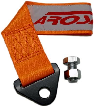 AROSPEED ORANGE TOW STRAP Kit High Tensile Strength Heavy Duty Steel and Polyester 10,000 LB Pound Rating Front Rear Universal JDM for Honda Acura Civic Fit Prelude Integra RSX Accord S2000 Si TSX CL TL GSR LS EK9 EK EG EF EJ1 EM1 EF9 FG2 DC2 SOHC DOHC B16 D16 B18 B20 H22 F22 LS VTEC K20 K24 EX DX LX Si SiR Si-R