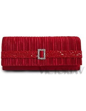 VictoriaV Satin Clutch / Abendtasche rot