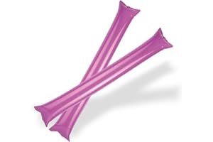 FUN FAN LINE - Confezione da 25 Bastoni Gonfiabili Riutilizzabili | Bam Bam Thunder per Animazione e Fare il Tifo | Cotillon Sportivo e Celebrazioni (Viola)