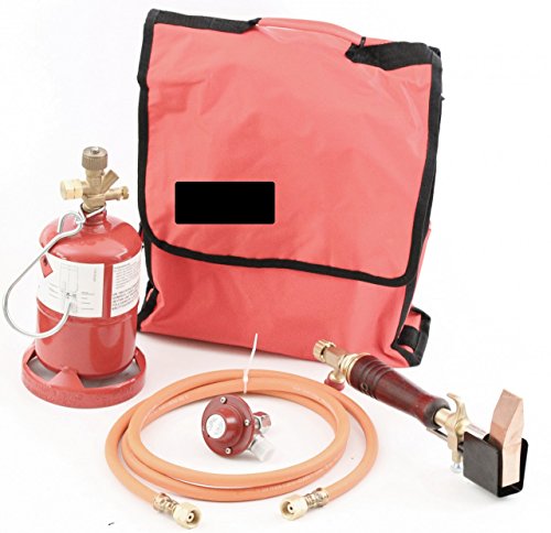 myMAW Profi Weichlötgarnitur Weichlötset komplett Tasche mit Lötkolben Kleinstflasche Lötgarnitur Lötset Gas Brenner