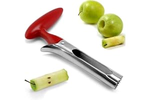 JRANCC Carottier à Pommes Carottiers en Acier Inoxydable Avec Lame Dentelée Tranchante pour la Maison et la Cuisine Retirez Facilement la Pomme la Poire Le Noyau de Pimentqa