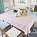 Produktbild Maoge Home tischdecke,Vintage tischdecke,Einfarbige tischdecke.lace Bag Side Moderne Landschaft Edge teetisch sauber längliche tischdecke-mehrere Farben.pink-Rosa 180x130cm(71x51inch)