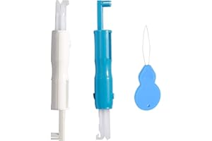 MORJCG Pack of 3 Sewing Machine Needle Threader, Automatic Needle Threader, Needle Threaders Hand Sewing, Sewing Machine Accessories, Needle Threaders for Sewing Machine Accessories (Blue and White)