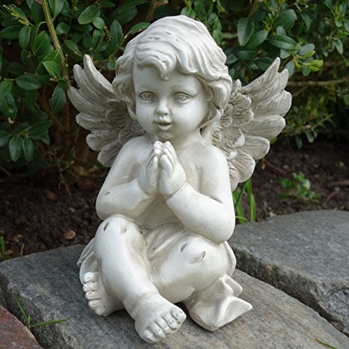 Sitzender Grabengel Grabschmuck Figur. Höhe 13,5cm
