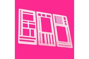 HECTICCORE 3 Stück Handgefertigte Flexible Kalenderschablonen,Wiederverwendbare Kunststoff Schablonen Set zum Basteln,Zeichenschablonen & Planner Stencils für Journaling, Scrapbooking,DIY Handwerk,Malschablonen