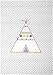 Produktbild Kunst für Kinder Kinder Kinderzimmer Tepee Teppich, mehrfarbig, 100 x 150 cm