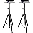Wownect Projector Tripod Stand [ Pack of 2 ] Portable Projector Stand Adjustable Height 40" to 71" Multipurpose Laptop Stand with Phone Holder for Outdoor Movies, Office, Home, Stage or Studio