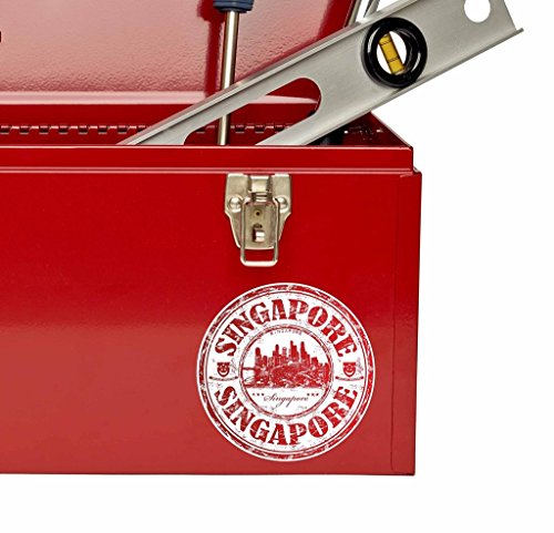 2 x Singapur Vinyl Aufkleber Aufkleber Laptop Auto Reise Gepäck Label Tag # 9702 – 10cm/100mm Wide - 4