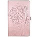 Produktbild Jian Ying Galaxy Tab A6 10.1" Tablet Hülle, Slim PU Leder Klapp-Cover Schutzhülle für Samsung Galaxy Tab A6 10.1" SM-T580 T585 mit Standfunktion (Rose gold Katzenbaum)