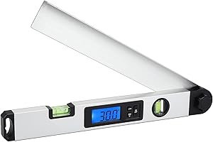 XUNTOP Transportador Digital de Ángulos 0~230° con Burbuja Buscador de Ángulos con Cálculo de Inglete Medidor de Ángulos Impermeable IP54 con Base Magnética de Ranura en Forma V
