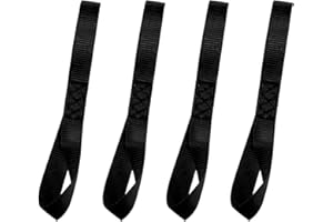 GHEART Boucles d'arrimage, Sangle Porte Velo, Sangle de Fixation, pour Transport de Vélo Moto Bagage, Noir, 4PC