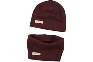PAADIYA Boomly Autunno e Inverno Caldo Cute Tinta unita Morbido Cappello in Cotone Berretto e Sciarpa Scaldacollo Sciarpa per Bambino