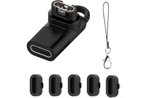 SPTwj Ladekabel für Garmin Uhr 90 Grad Type C USB-C Adapter Kompatibel mit Garmin Fenix 7/7S/7X/6/6S/6X/5/5S/5X, Venu 2/2S, Forerunner 45/55/245/745/945, Instinct 2/2S, Vivoactive 4/4S/3