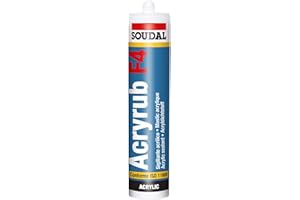 Mastic acrylique blanc 300 ml Acryrub F4 Soudal