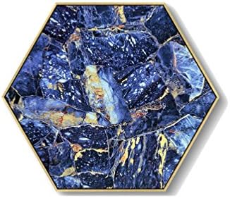 CLOTHES UK- Wall Paintings Abstract Hexagon Canvas Oil Painting Creative For Living Room Nordic Decor Wall paintings ( Color : A , Size : M )