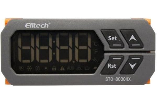 Elitech STC-8000HX Double Relai 200-240V Thermostat avec Sonde,Refroidissement et Chauffage Thermostat Terrarium Reptile Incubateur,Couveuse,Frigo,Chauffe Eau Aquarium Regulateur de Temperature