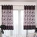 Produktbild Blickdicht Gardinen Kurzer Absatz Lotusblatt Baum Gardine für Schlafzimmer Geräuschreduzierung (2 Stück) Durchlaufen Rod,Brown,W145cmxH180cm