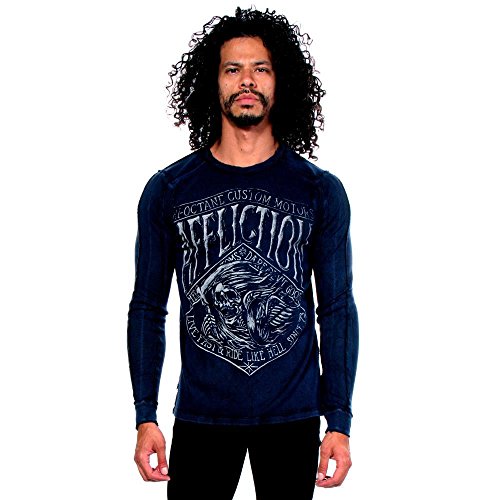 Affliction Death Rider Thermal Shirts Blue M Men Desertcart