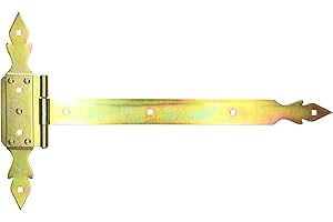 KOTARBAU® Kreuzgehänge 500 mm Ladenband Scharnier Band Platte Baubeschlag Torbeschlag Holzverbindung Werfgehänge T-Band T-Scharnier Verzinkt Dekorativ