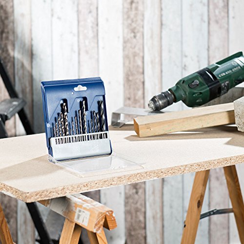 AGT Bohrer-Set 15-tlg. mit HSS-Metallbohrer, Holz- & Steinbohrer - 9