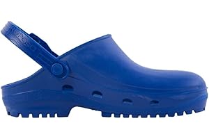 REPOSA Max - Zoccoli Sanitari Donna e Uomo in Gomma con Suola Antiscivolo SRC, Ciabatte Sanitarie Anatomiche con Laccetto Regolabile, Scarpe Sanitarie Sterilizzabili Antishock Traspiranti Leggere