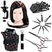 24 Inches 30% Real Hair Hairdressing Equipment Styling Training Head With Barber Tools
