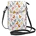 Produktbild Women Small Cell Phone Purse Crossbody,Nature Inspired Colorful Butterflies Animal Imagery Spring Summer Season Image